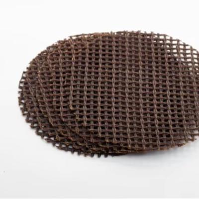 China 0.2 KG Weight Brass Filter Wire Mesh Cap and Disc Filter Mesh with High Filter Rating for sale