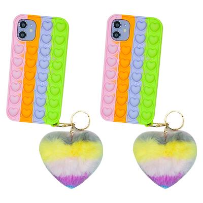 China Wholesale soft silicone phone cover phone case rainbow gradient china creative phone shape for sale