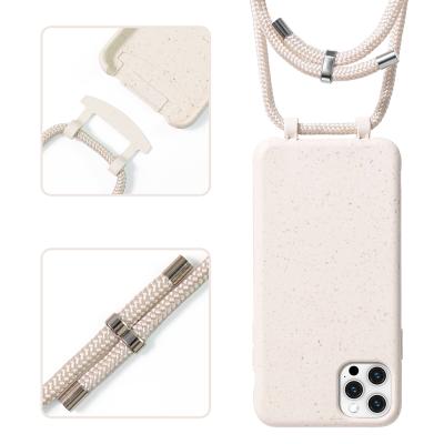 China Anti-drop Multi Body Phone Case - Colors Rope Recycled Cross - With Necklace For Iphone 12 for sale