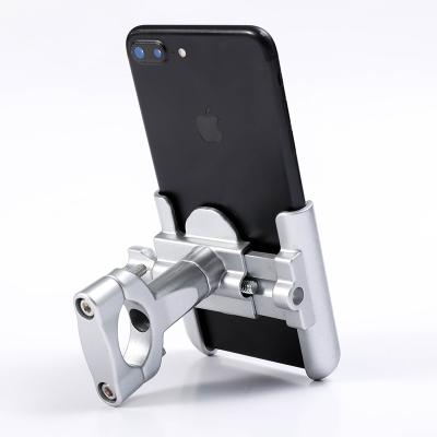 China Universal Flexible Metal Phone Holder 360 Degree Bicycle and Motorcycle Phone Mount Rotate Detachable Phone Holder for Bike Handlebars for sale