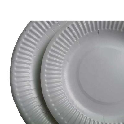 China Environmental friendly disposable inexpensive greaseproof biodegradable paper plate 9 inch around 230mm for sale