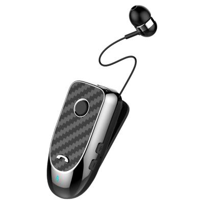 China Single Ear Business Earphone With Wireless Call Headset BT5.0 Caller Number Retractable Vibration For Incoming Calls for sale