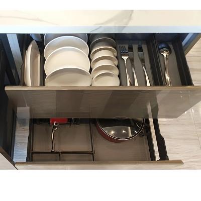 China Crockery & Potted Storage & Organize Slide Combination Goldmine Cheap Price Supplier Direct 2 Drawer Dish Pull Out Pan Pots Organization Shelf for sale