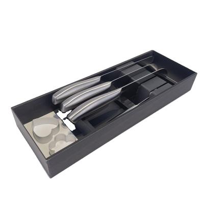 China Inserts are Goldmine DJH1547 Movable Hot Selling Kitchen Drawer Cutlery Organization, Alumimium Drawer Organizer Kitchen Knives for sale