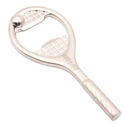 China Sustainable Custom Shaped Tennis Racket Bottle Opener In Matte Color for sale