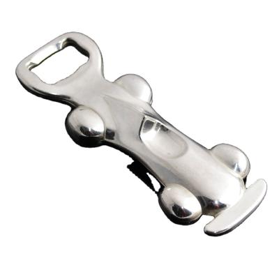 China Sustainable Custom Car Shaped Novelty Bottle Opener In Silver Finish for sale