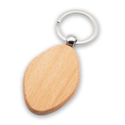 China Hot Sale Custom Wooden Key Ring Wholesale Key Ring Mute Key Wooden Chain White Wood for sale