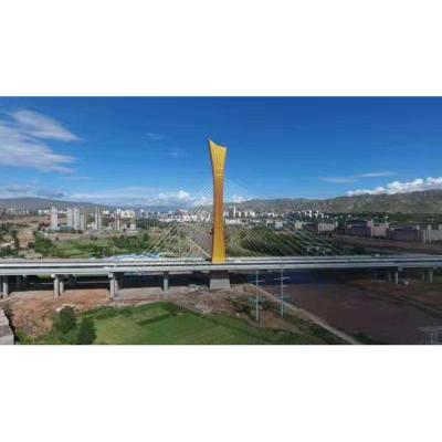 China Customized Modern Design Bridge Construction Industrial Structure Building Steel Structural Pedestrian Bridge for sale