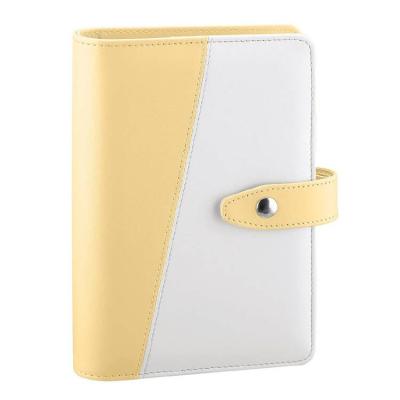 China PU Hardcover Book PU Leather Refillable A6 Binding Notebook Binding Cover with 6 O-ring for sale