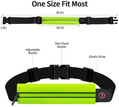 China Length is 39inch (100cm) USB Rechargeable Waterproof Waist Belt Promotional Led Flashing Running Pocket for sale