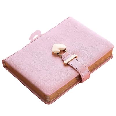 China Wholesale Gift Professional Manufacturing Lock Diary Heart Shaped Notebook for sale