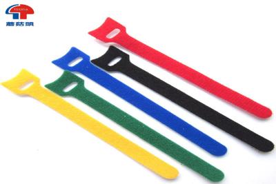 China Small Colored Hook Loop Cable Ties Nylon Hook And Loop Cable Tie Roll for sale