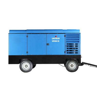 China Excellent Oil Lubricated Performance Used Liutech High Pressure Air Compressor For Road Construction Made In China for sale