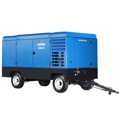 China Oil Lubricated Liutech Weter Deep Well Drilling Portable Screw Air Compressor 800m for sale