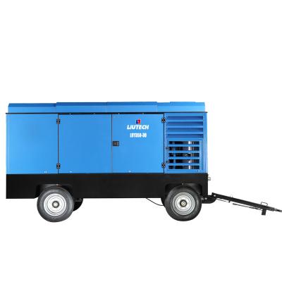 China 30bar Liutech lubricated high pressure portable screw air compressor for geothermal drilling for sale