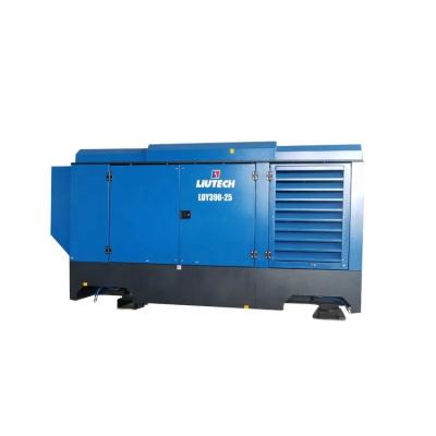 China Liutech Large Oil Lubricated High Pressure Portable Air Screw Compressor For Underground Heating for sale