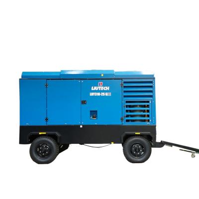 China Lubricated liutech 18-25bar 295kw portable blue air compressor for sale