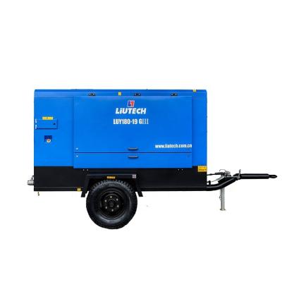 China Liutech LUY0-180-19 24V 600 lubricated portable air compressor cfm for sale