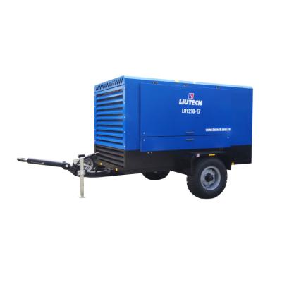 China liutech compressor 750 cfm oil lubricated drilling diesel air compressor for sale