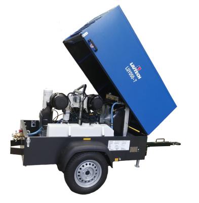 China 2020 Liutech New Arrival Lubricated Portable Screw Air Compressor For Concrete Breaker LUY050-7 for sale