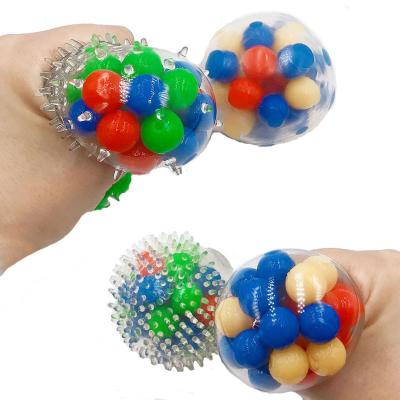 China Promotional Toy Amazion DNA Stress Ball TPR Relaxation Squeezing Toys Adults Colorful Pearl Ball Squeeze Sticky Ball for sale