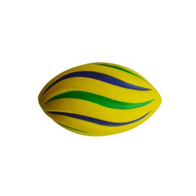 China Promotional Toy Pu Rugby Printing Anti Stress Ball , Sprial American Football for sale