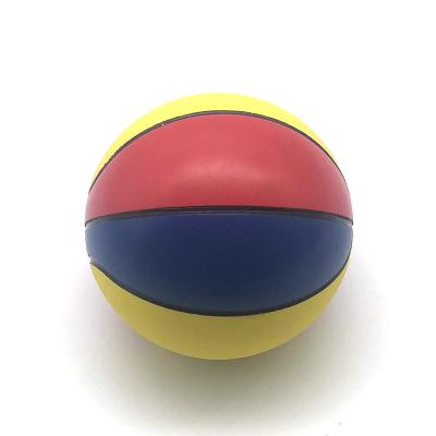 China Sports Toy Colorful Custom Logo Printed 60mm Sports High Rebound Basketball Mini Hollow Rubber Rebound Ball for sale