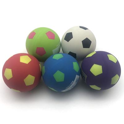 China Promotional Hot Sale 60mm Toy Sport Hollow Rubber Soccer Ball High Rebound Ball for sale