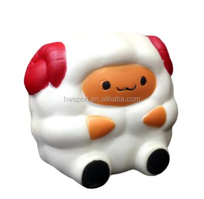 China 2021 PU Foam Ball Children PU Sheep Anti Stress Toy Animal Toys Cute Squishy Ball Stress for sale