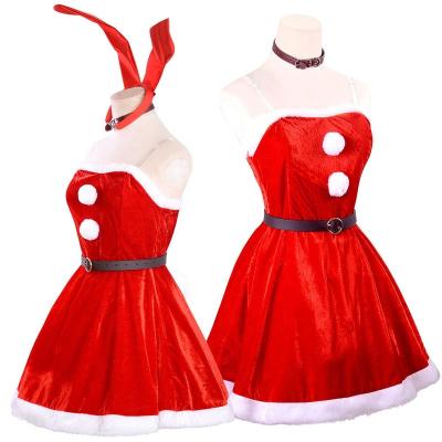 China Christmas J Anime Christmas Hot Sexy Snow Girl Long Sleeve Party Halloween Bunny Girls Underwear Cosplay Costume coCosplay for sale