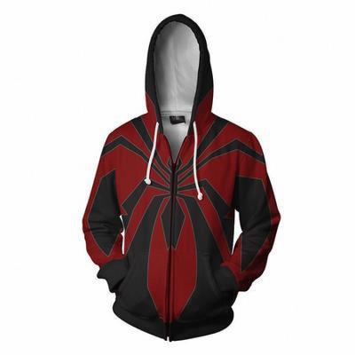 China Custom Made Hoodies Mens Boy Plus Size Cartoon Anime Superhero Cosplay Spiderman 3d Prints Zippers Halloween Hoodies for sale