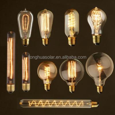 China Decorative Lighting Vintage Edison Bulbs Wholesale ST64/A19/G80/G95/G125/T185/T300 110V 220V 25W 40W 60W for sale