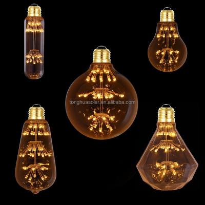 China Indoor Decorative Lighting/Decoration Firework LED Bulb E27 110-220V T30 A19 ST64 G95 G125 3W for sale