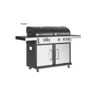 China Easily Assembled Customized wholesale low price high performance stainless steel durable gas charcoal dual purpose BBQ grill for sale