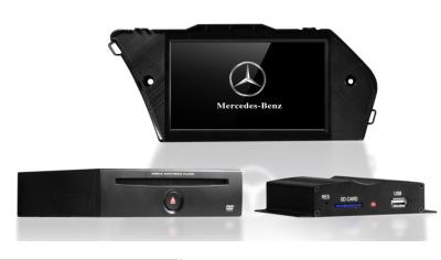 China Jugadores de DVD de GPS Comand del coche de Digitaces TFT de la pantalla táctil del BENZ X204 del USB 32GB MERCEDES BNZ-7308GD en venta