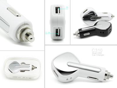 China High End Dual USB Car Charger in Crystal Box for Promotional and Gift Market for sale