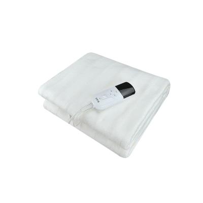 China Hotel electric blanket with automatic shut-off 150x80cm, 2/4/12hours timer 3 temperature levels, CE GS approval electric heating blanket for sale