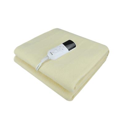 China Hotel Electric Blanket with 3 Temperature Levels and Fast Heating 150x80cm, 2/4/12hours Timer, CE GS Approval Electric Heated Blanket for sale