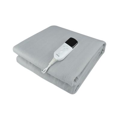 China Hotel factory wholesale price electric heated blanket, CE GS CB approval, 3 temperature levels and 2/4/12 hour timer electric blanket for sale