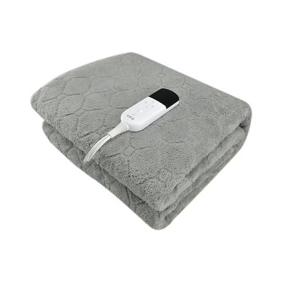 China Hotel electric blanket, machine washable flannel with digital control, 2/4/12 hour timer and 3 heat outlets heat under the blanket for sale