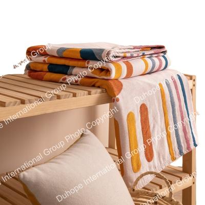 China Skin Friendly Very Colorful 100% Cotton China Factory Wholesale And Retail Blanket for sale