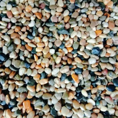 China Traditional 100% NATURAL RIVER STONE MIXED COLOR AND POLISHED PEBBLES MIX COLOR PEBBLES FOR decoration for sale