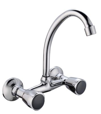 China Sense Faucets Brass Kitchen Mixer With Zinc Handle And S.S Spout for sale