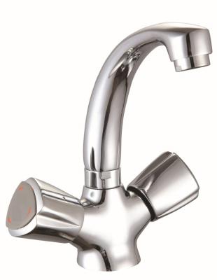 China Sense faucets zinc basin mixer with zinc handle and S.S spout, 50CM flexible hose for sale