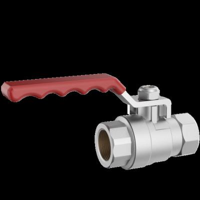 China General Inch Full Brass Ball Valve Port For Water Oil And Gas With Red Handle for sale