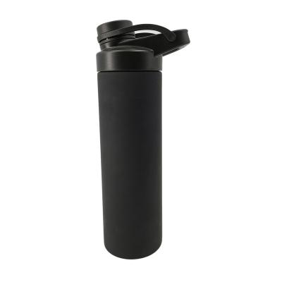 China Business 500ml Double Wall Stainless Steel Vacuum Water Bottle Insulation Thermos Bottle With Carabiner Lid for sale