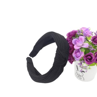 China Wholesale soft fabric shop fabric headband wholesale wash sports hairpin bow face headband for sale