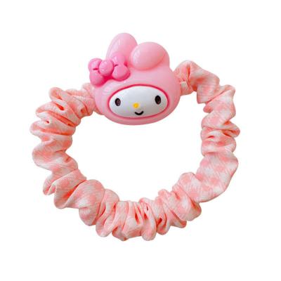 China Super cute small intestine soft cute circle headdress cartoon INS wind ball plaid hair rope headdress for sale