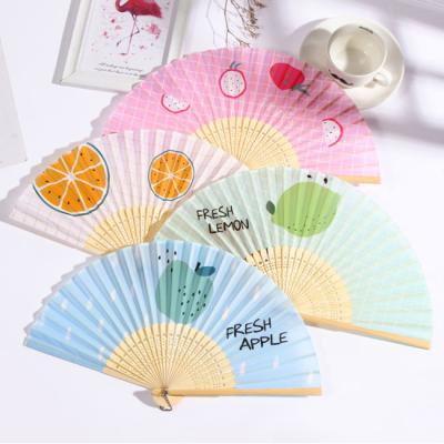 China Europe Wedding Gift High Quality Custom Logo Printed Hand Held Bamboo Fans for sale