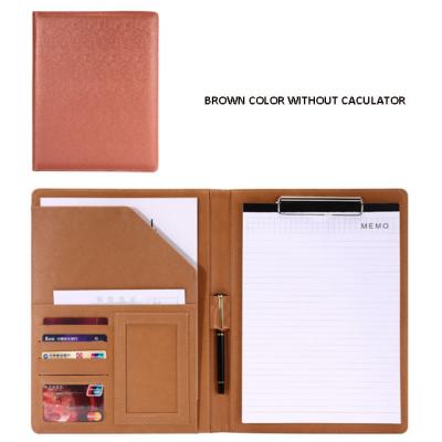 China Printed High Quality PU Leather Appointment Folder With Calculator for sale